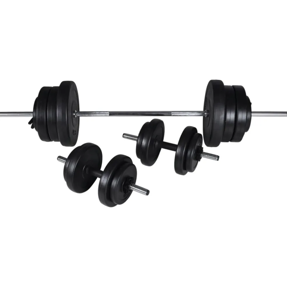 vidaXL Trainingsbank met halterset 60,5 kg