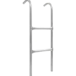 vidaXL Trampolineladder met 2 sporten 72 cm staal zilverkleurig