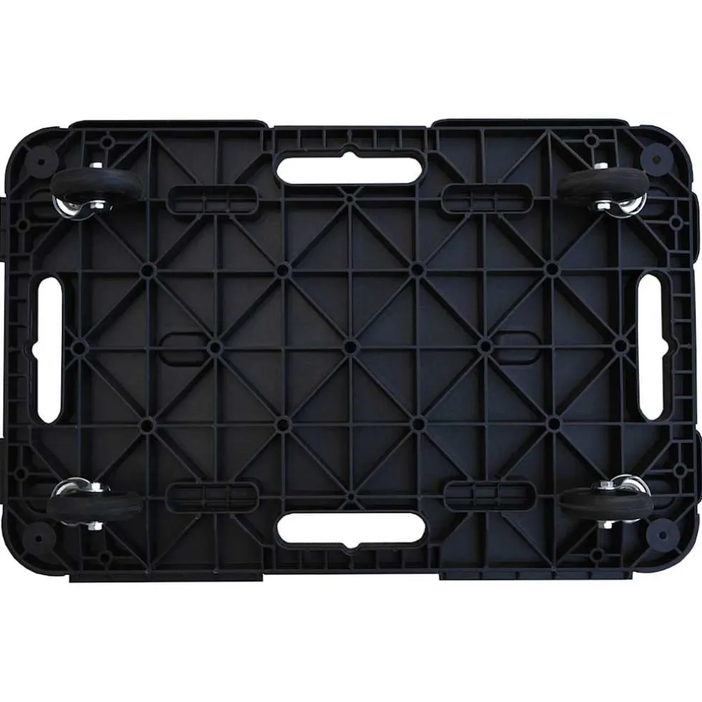 vidaXL Transporttrolley 58x38x12 cm PP zwart