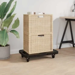 vidaXL Transporttrolley 58x38x12 cm PP zwart