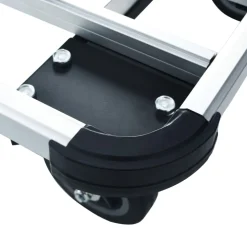 vidaXL Transportwagen inklapbaar 150 kg aluminium zilverkleurig