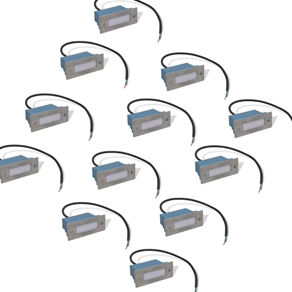 vidaXL Trapinbouwspots 12 st LED 44x111x56 mm