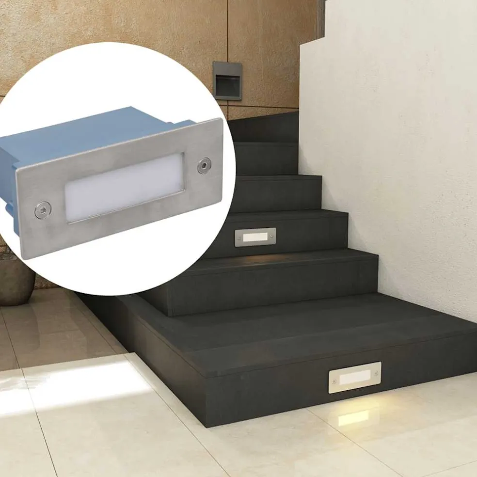 vidaXL Trapinbouwspots 12 st LED 44x111x56 mm