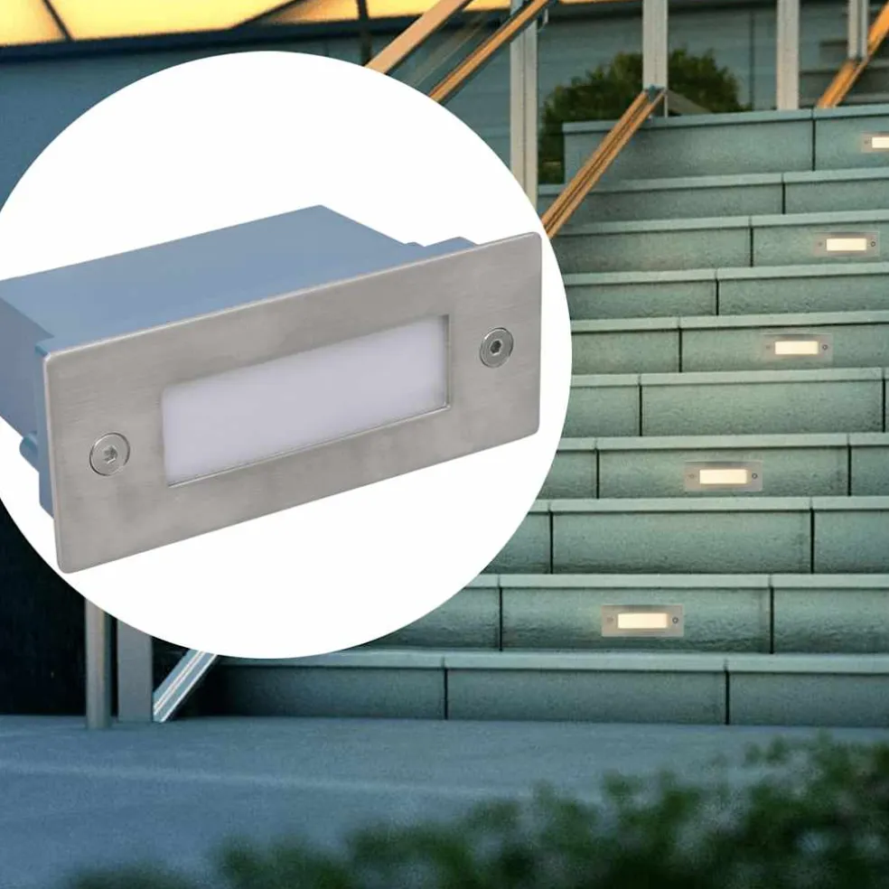 vidaXL Trapinbouwspot 2 st LED 44x111x56 mm