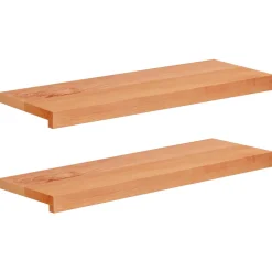 vidaXL Traplopers 2 st 70 x 25 x 2 cm Lak Massief beukenhout