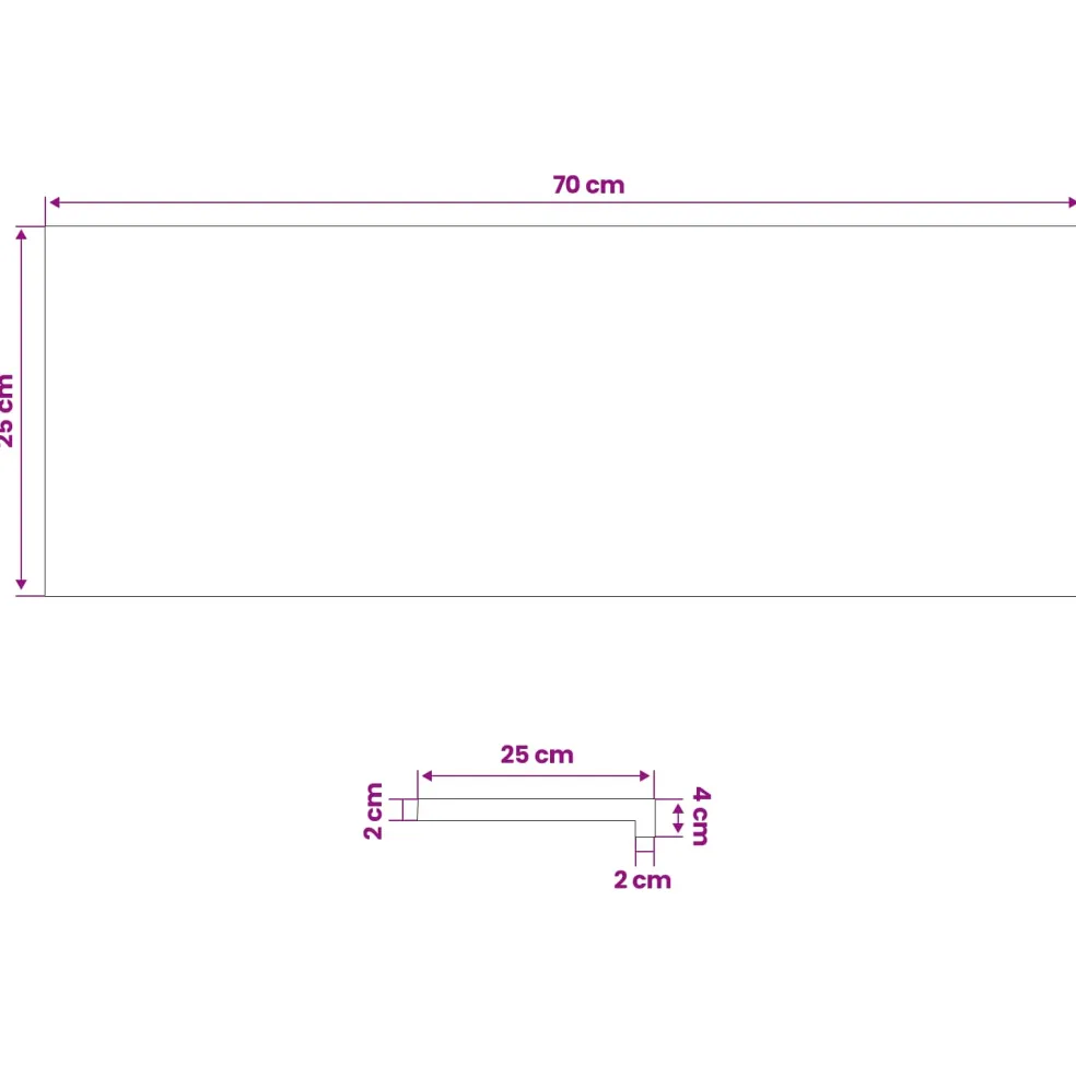 vidaXL Traplopers 2 st 70 x 25 x 2 cm Lak Massief beukenhout