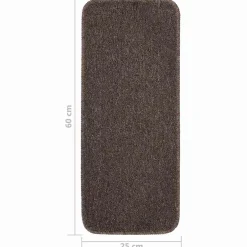 vidaXL Trapmatten 15 st anti-slip rechthoekig 60x25 cm bruin