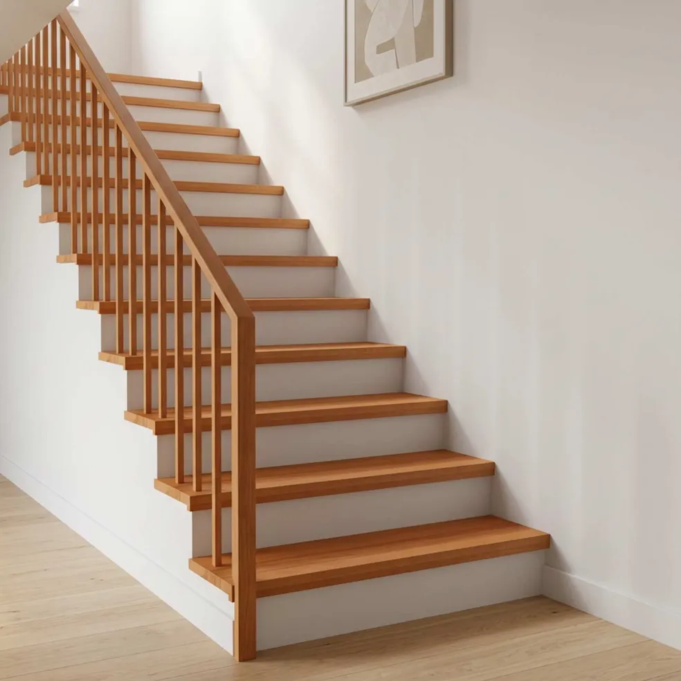 vidaXL Trapmatten 2 st Licht Bruin 80 x 25 x 2 cm Massief beukenhout