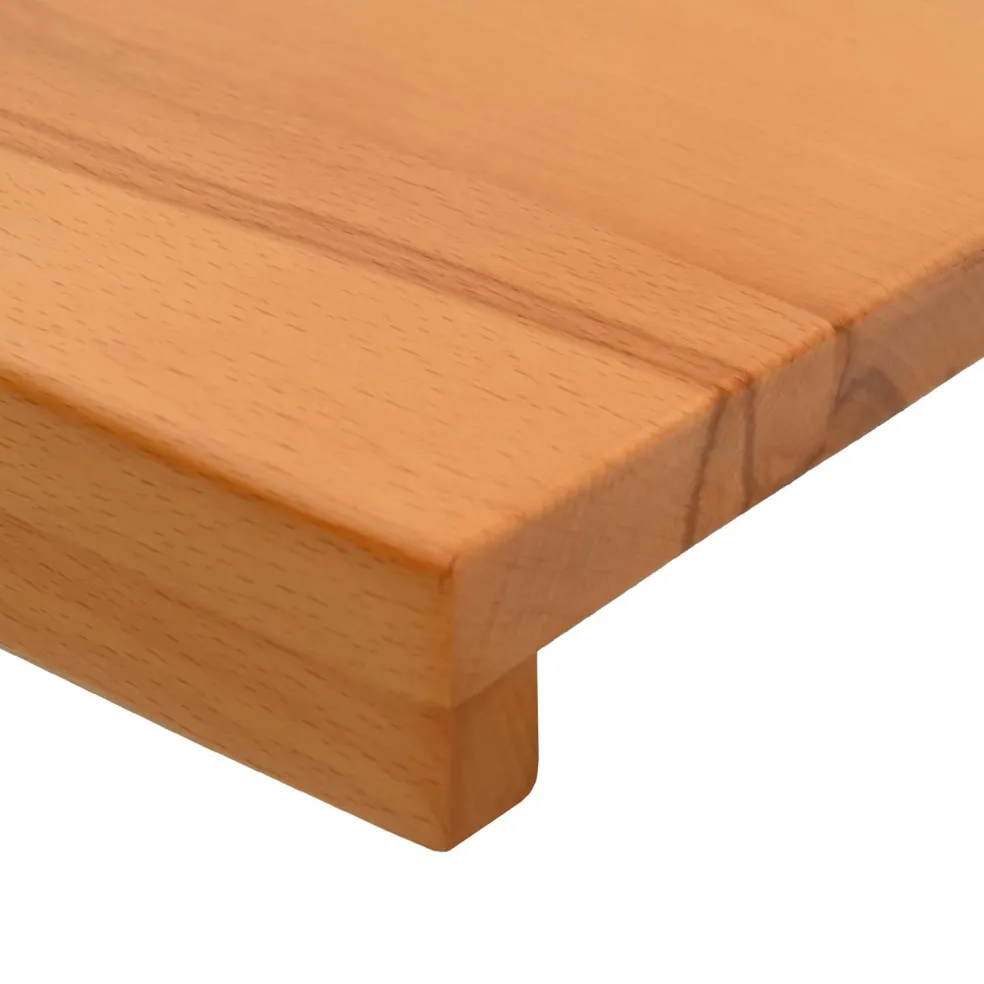 vidaXL Trapmatten 2 st Licht Bruin 80 x 25 x 2 cm Massief beukenhout