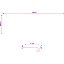vidaXL Trapmatten 2 st Licht Bruin 80 x 25 x 2 cm Massief beukenhout