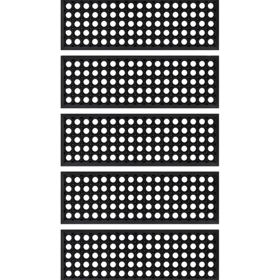 vidaXL Trapmatten 5 st 25x75 cm rubber