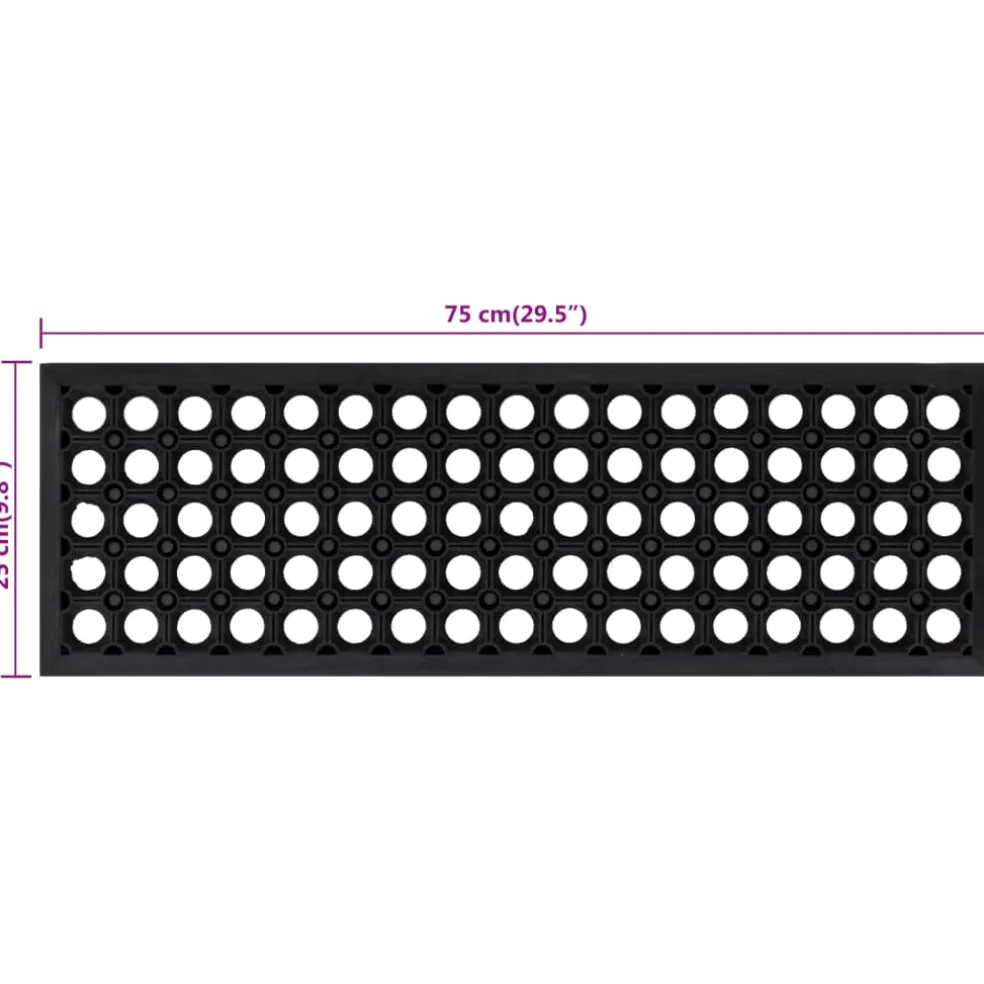 vidaXL Trapmatten 5 st 25x75 cm rubber