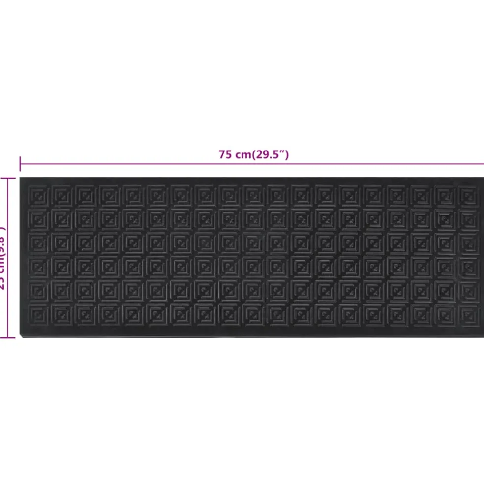 vidaXL Trapmatten 5 st 25x75 cm rubber