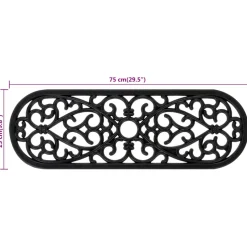 vidaXL Trapmatten 10 st 25x75 cm rubber
