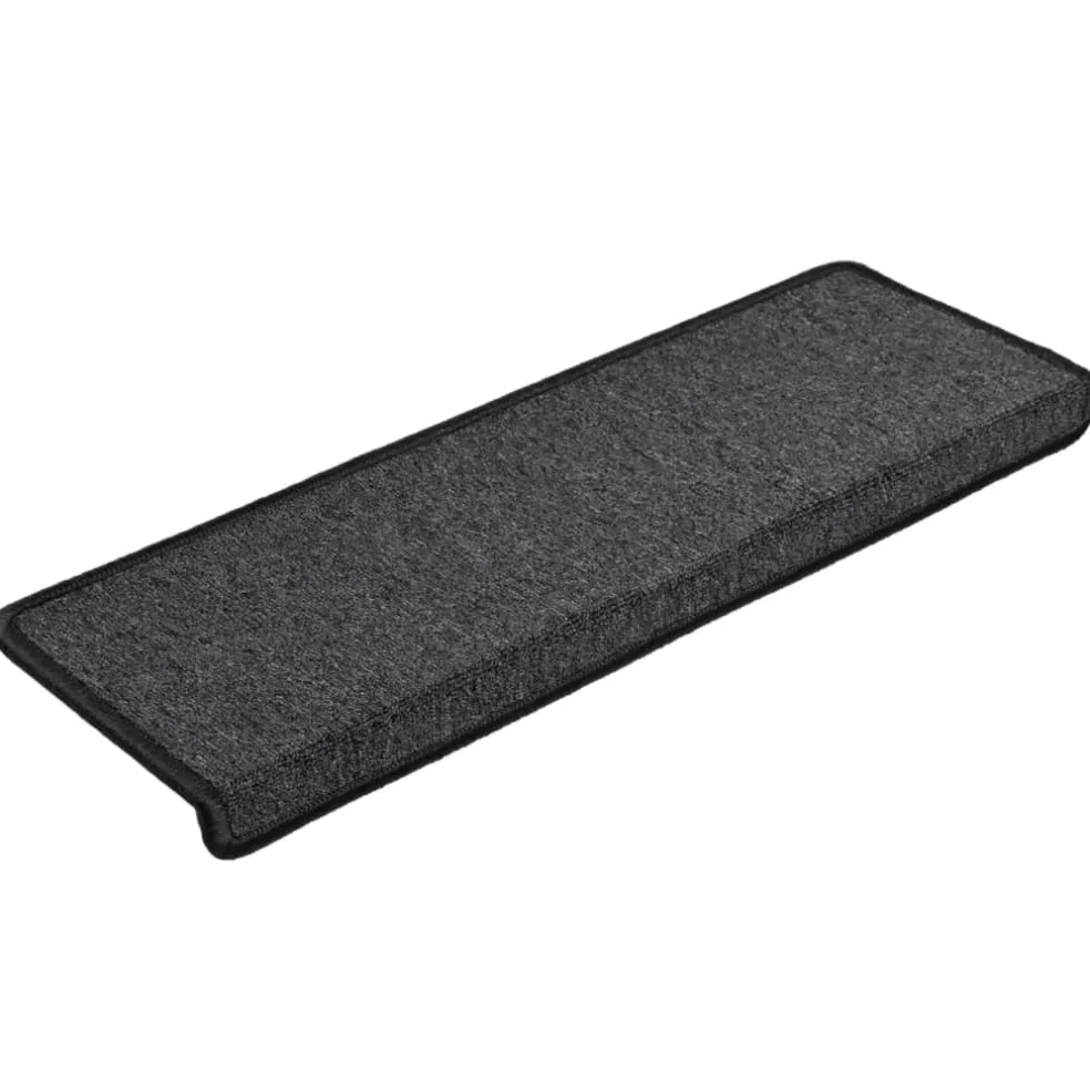 vidaXL Trapmatten 15 st 65x21x4 cm Antraciet Rechthoekige Rand