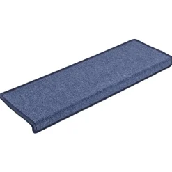 vidaXL Trapmatten 15 st 65x21x4 cm Blauw Rechthoekige Rand