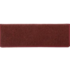 vidaXL Trapmatten 15 st 65x21x4 cm Bordeaux Rechthoekige Rand