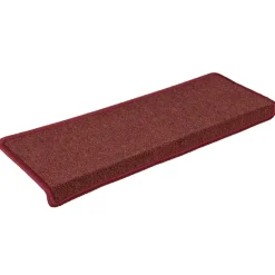 vidaXL Trapmatten 15 st 65x21x4 cm Bordeaux Rechthoekige Rand