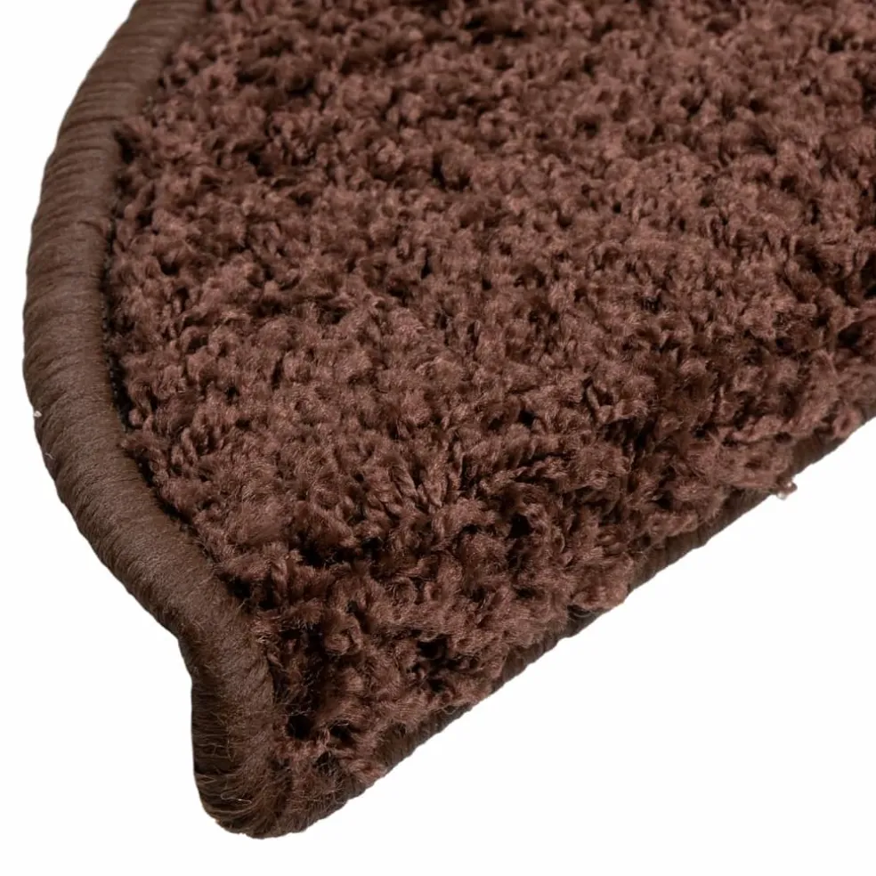 vidaXL Trapmatten 15 st 56x17x3 cm Bruin Halfrond