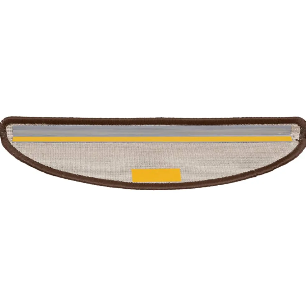 vidaXL Trapmatten 15 st 56x17x3 cm Bruin Halfrond