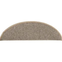 vidaXL Trapmatten 15 st 56x17x3 cm Bruin Halfrond