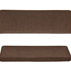 vidaXL Trapmatten 15 st 65x21x4 cm Bruin Rechthoekige Rand