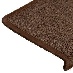 vidaXL Trapmatten 15 st 65x21x4 cm Bruin Rechthoekige Rand