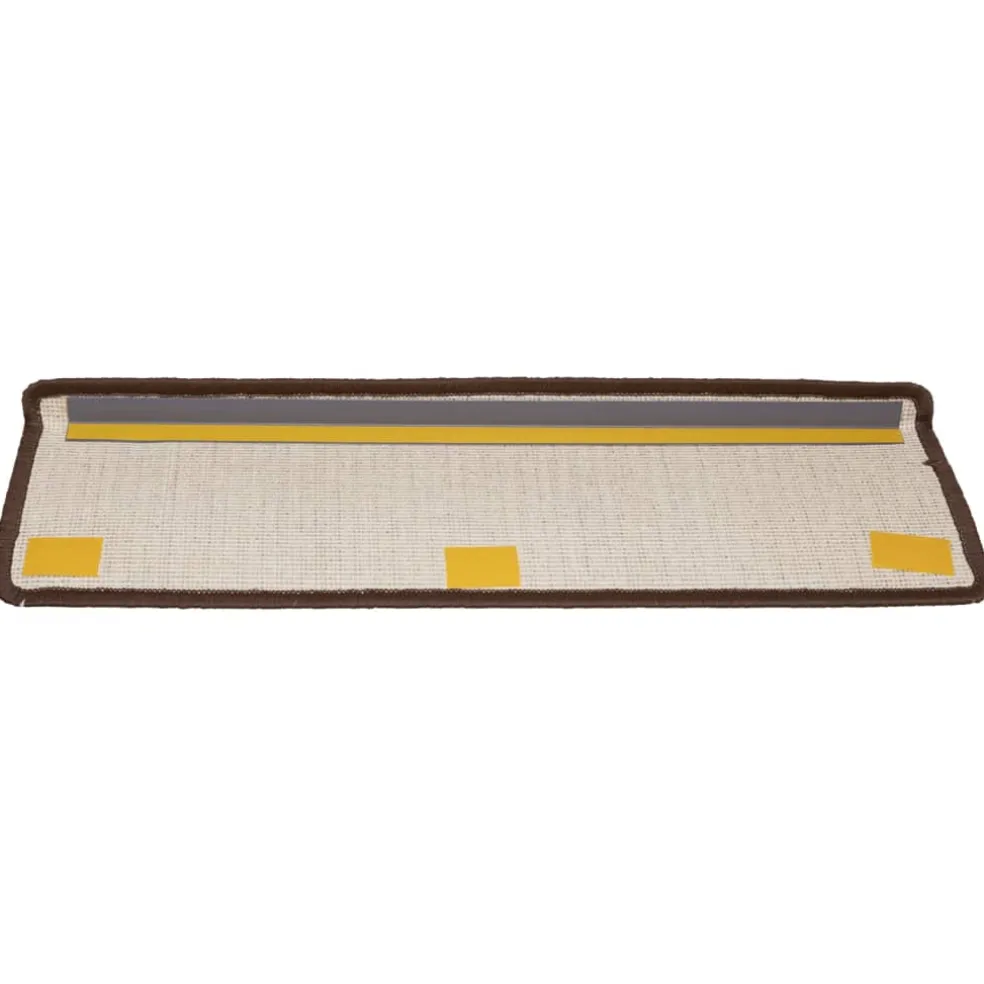 vidaXL Trapmatten 15 st 65x21x4 cm Bruin Rechthoekige Rand