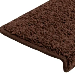 vidaXL Trapmatten 15 st 65x21x4 cm Bruin Rechthoekige Rand