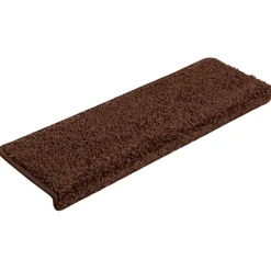 vidaXL Trapmatten 15 st 65x21x4 cm Bruin Rechthoekige Rand