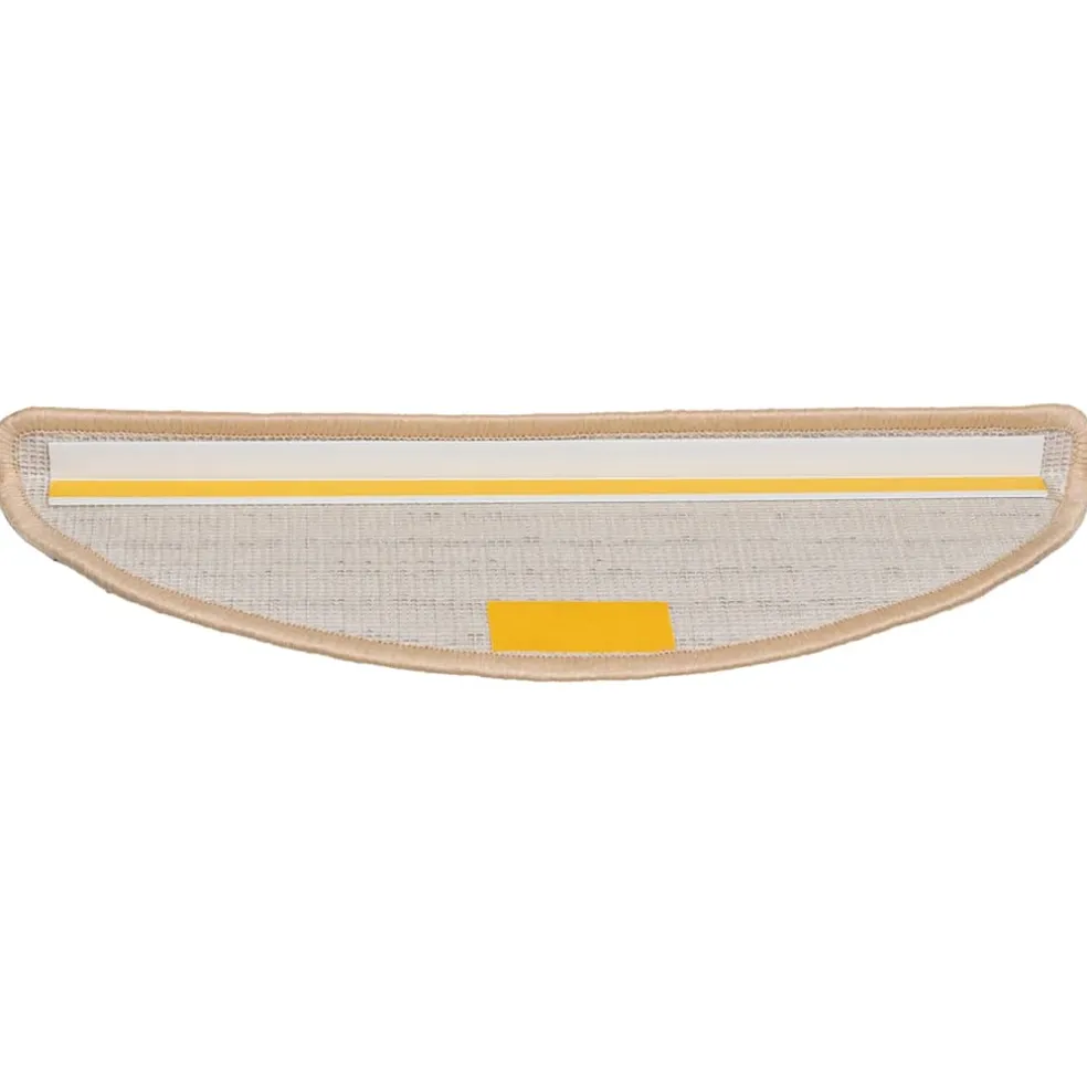 vidaXL Trapmatten 15 st 56x17x3 cm Crème Halfrond
