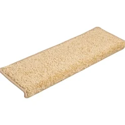 vidaXL Trapmatten 15 st 65x21x4 cm crème met rechthoekige rand