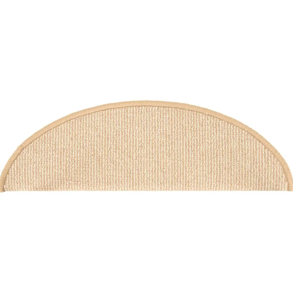 vidaXL Trapmatten 15 st 56x17x3 cm Crème Halfrond