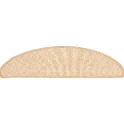 vidaXL Trapmatten 15 st 56x17x3 cm Crème Halfrond