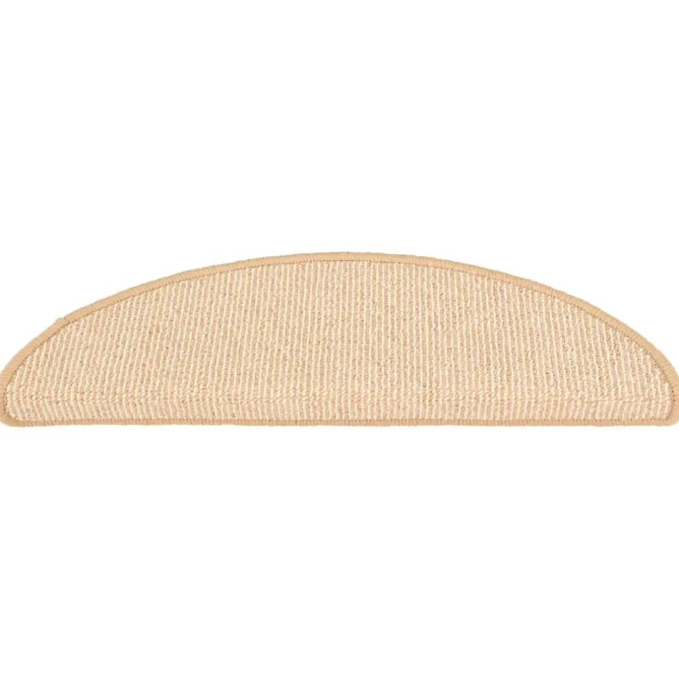 vidaXL Trapmatten 15 st 56x17x3 cm Crème Halfrond