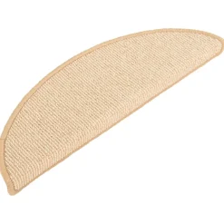 vidaXL Trapmatten 15 st 56x17x3 cm Crème Halfrond