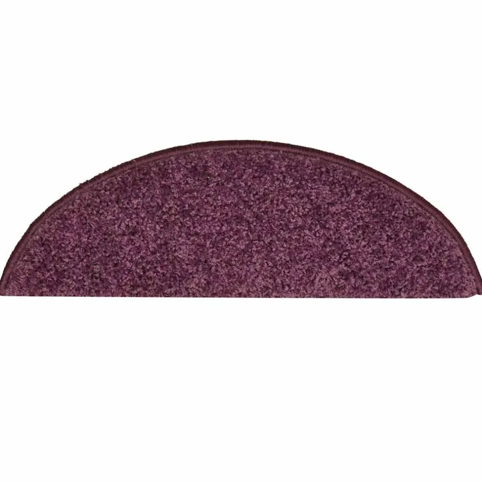 vidaXL Trapmatten 15 st 56x17x3 cm Donkerpaars Halfrond