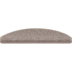 vidaXL Trapmatten 15 st 56x17x3 cm Donkerbeige Halfrond