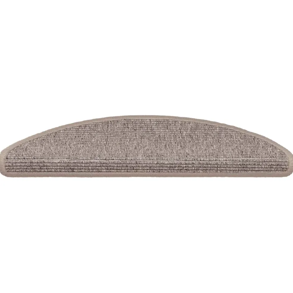vidaXL Trapmatten 15 st 56x17x3 cm Donkerbeige Halfrond