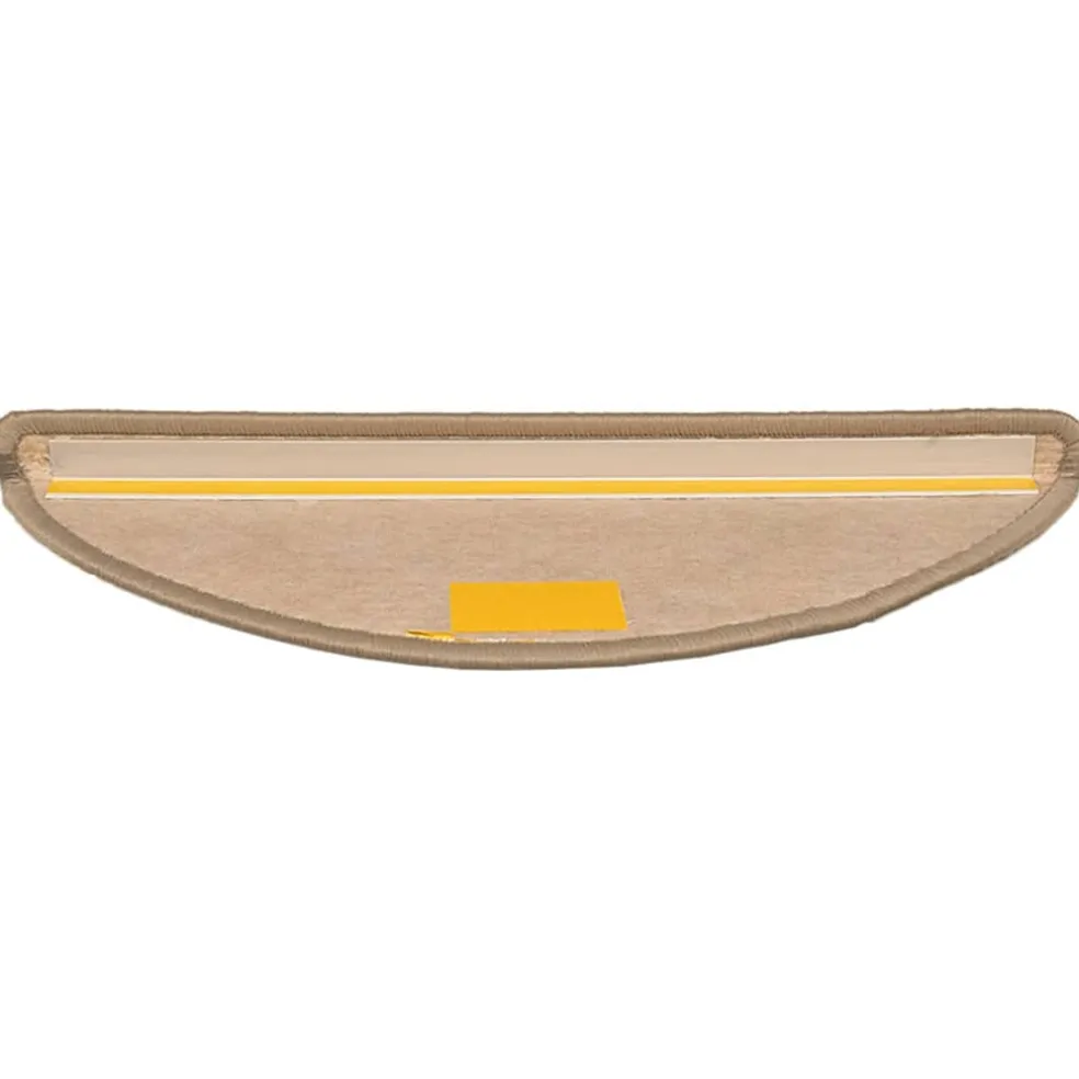 vidaXL Trapmatten 15 st 56x17x3 cm Donkerbeige Halfrond