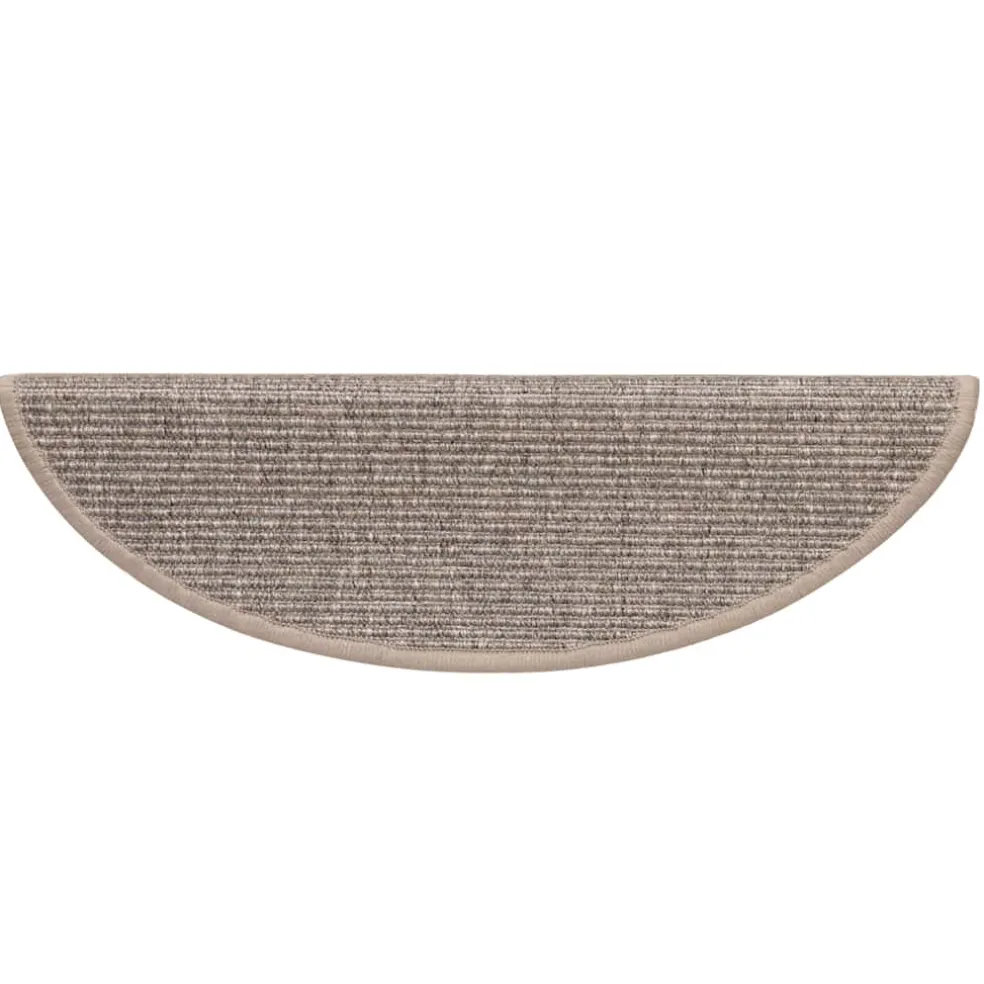 vidaXL Trapmatten 15 st 56x17x3 cm Donkerbeige Halfrond