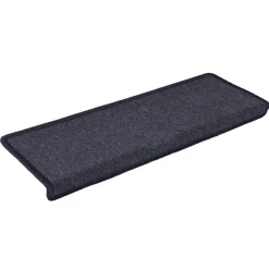 vidaXL Trapmatten 15 st 65x21x4 cm donkergrijs en blauw