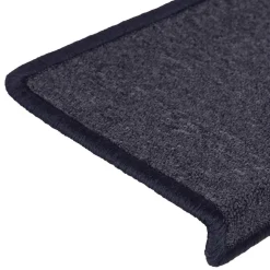 vidaXL Trapmatten 15 st 65x21x4 cm donkergrijs en blauw