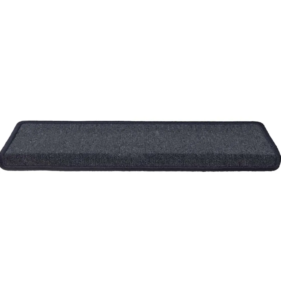 vidaXL Trapmatten 15 st 65x21x4 cm donkergrijs en blauw
