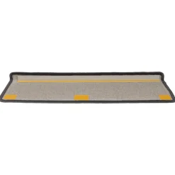 vidaXL Trapmatten 15 st 65x21x4 cm Donkergrijs Rechthoekige Rand