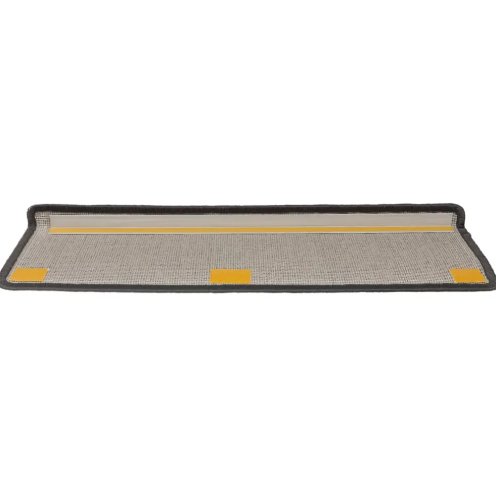 vidaXL Trapmatten 15 st 65x21x4 cm Donkergrijs Rechthoekige Rand