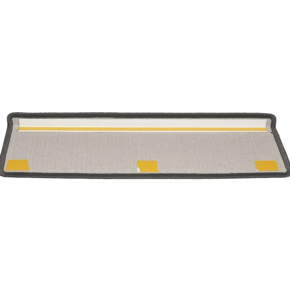 vidaXL Trapmatten 15 st 65x21x4 cm Donkergrijs Rechthoekige Rand
