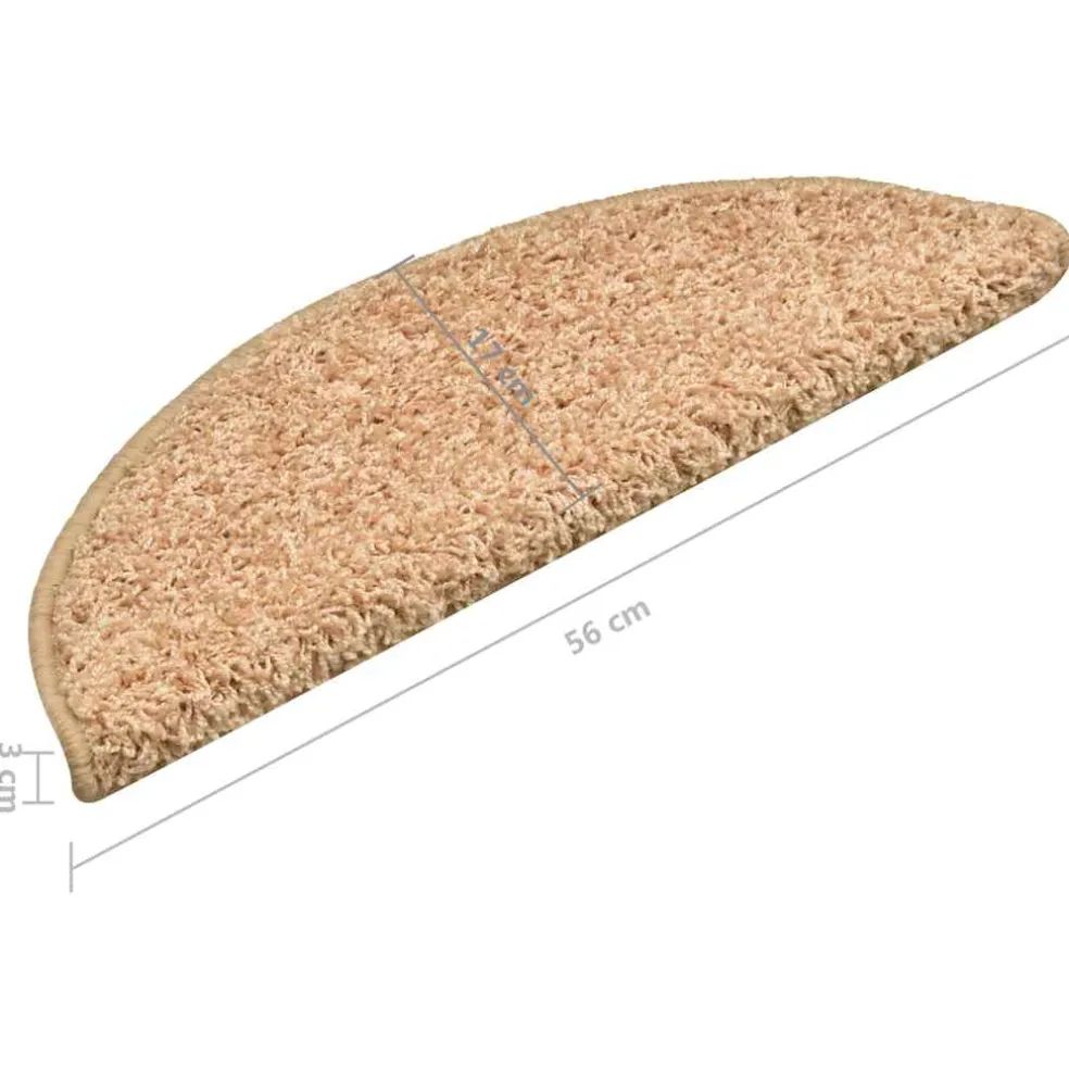 vidaXL Trapmatten 15 st 56x17x3 cm Goud Halfrond