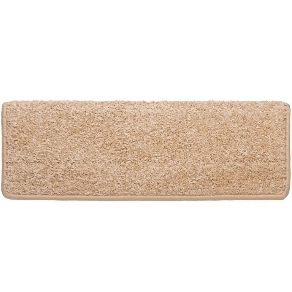 vidaXL Trapmatten 15 st 65x21x4 cm Goud Rechthoekige Rand