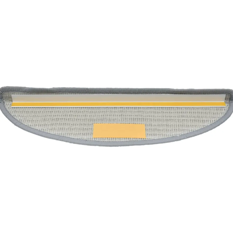 vidaXL Trapmatten 15 st 56x17x3 cm Grijs Halfrond